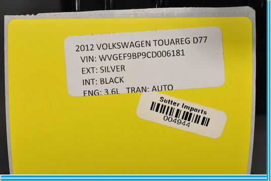 11-18 Volkswagen VW Touareg Front Right Passengeer Seat Storage Box Black Oem