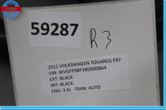 11-17 Volkswagen VW Touareg Front Steering Wheel Assembly Leather 7P6419091 OEM