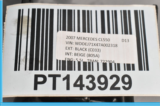 07-14 Mercedes CL550 CL600 W216 Front Left Bumper Reinforcement Bracket Oem
