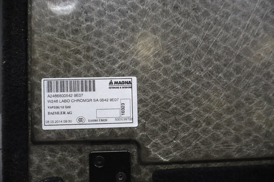 14-17 Mercedes B Electric Rear Trunk Cargo Floor Lining Carpet Cover Panel Oem