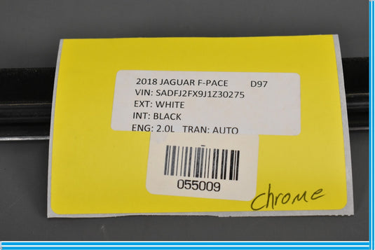18-20 Jaguar f-Pace Rear Right Door Window Molding Strip Trim Oem