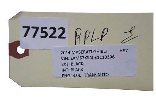 14-19 Maserati Ghibli Rear Trunk License Plate Light Cover Trim W/ Camera Oem