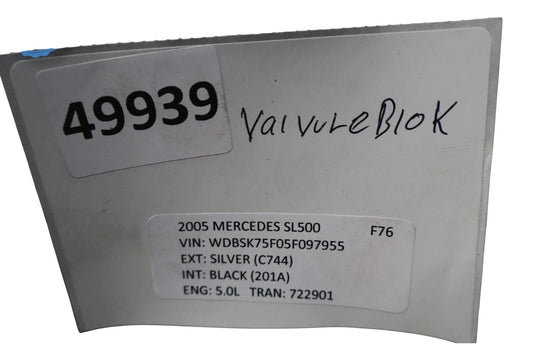 94-12 Mercedes SL500 R230 Front Hydraulic Suspension Valve Block Oem