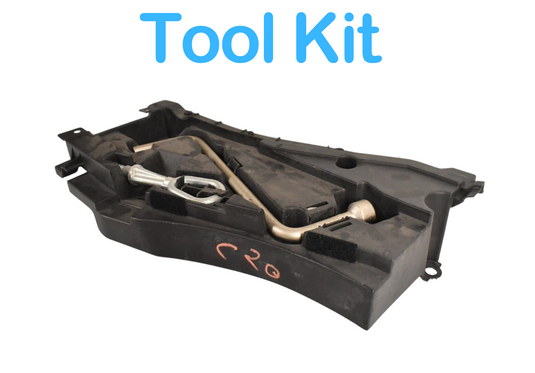 00-06 BMW X5 Rear Right Passenger Side Trunk Floor Tool Kit W/Holder Bracket Oem