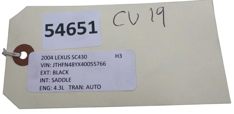 Load image into Gallery viewer, 02-05 Lexus SC430 Front Right Passenger Side Top Upper Seat Cushion Leather Oem
