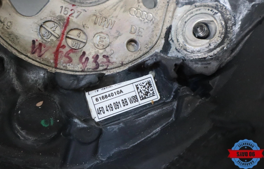 07-11 Audi Q7 A6 4 Spoke Heated Steering Wheel Leather Black 4F0419091BB Oem
