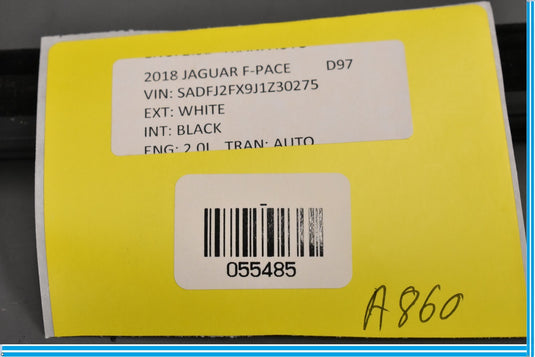 18 - 20 Jaguar E-Pace Rear Left Side Door Window Inner Weatherstrip Seal Oem