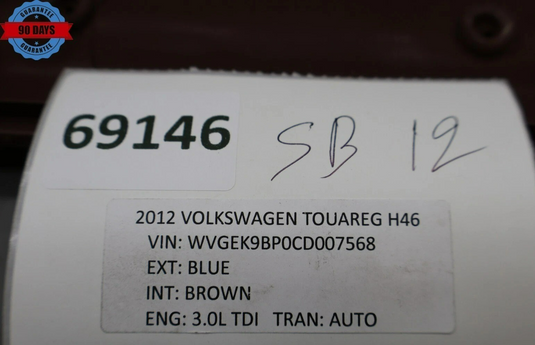 11-17 Volkswagen Touareg VW Front Right Side Seat Backrest Trim Cover Panel Oem