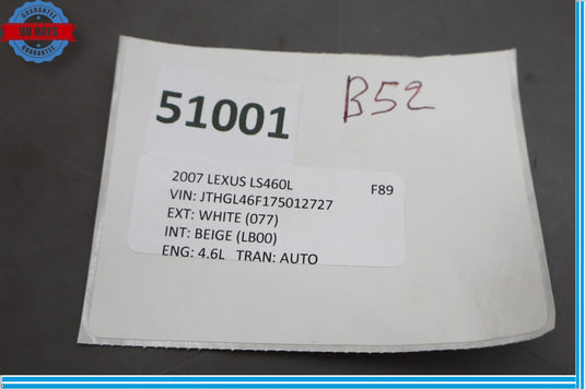 07-12 Lexus LS460 Electronic Parking Brake Control Switch Trim Oem