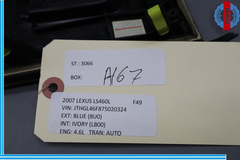 Load image into Gallery viewer, 07-12 Lexus LS460 Rear Center Console Power Outlet w/ Bezel Trim Oem
