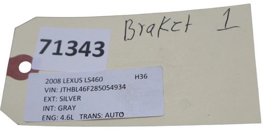 07-12 Lexus LS460L Front Left Driver Side Bumper Reinforcement Bar Bracket Oem