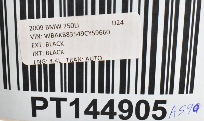 Load image into Gallery viewer, 09-19 BMW 750i 750Li 535i GT	Rear Right Paasenger Exterior Door Handle Black Oem
