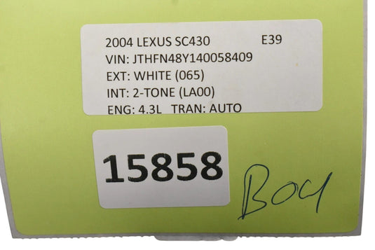 02-10 Lexus SC430 Front Left Driver Side Audio Sound Tweeter Speaker OEM