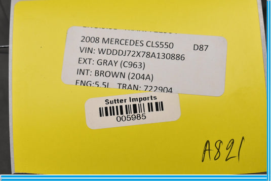 06-11 Mercedes CLS550 CLS500 W219 Rear Right Side Door Panel Edge Trim Cover Oem