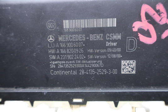 06-19 Mercedes GL450 ML350 B250e Front Left Door Control Module Unit ECU Oem