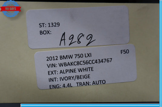 09-17 BMW 750Li 750Li XDrive Gas Pedal Accelerator Throttle Sensor Black Oem