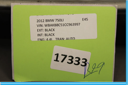 09-12 BMW 750i 750Li Front Left Side Seat Leg Thigh Support Cushion Black Oem