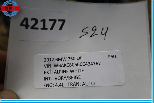 09-15 BMW 740Li 750i Front Left Driver Side Interior Door Panel Assembly Oem