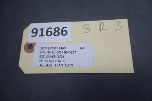 07-11 Lexus LS460 XF40 Front Right Seat Frame Track Rail w/ Fan & Motors Oem