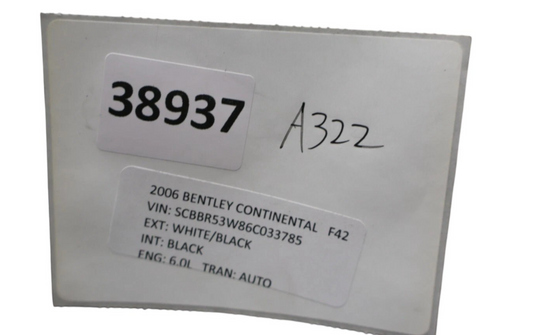 03-12 Bentley Continental GT GTC Rear Right Passenger Side AC A/C Air Vent Oem