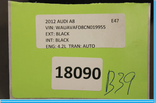 11-18 Audi A8 Front Left Driver Side Seat Inner Interior Trim Cover Panel Oem