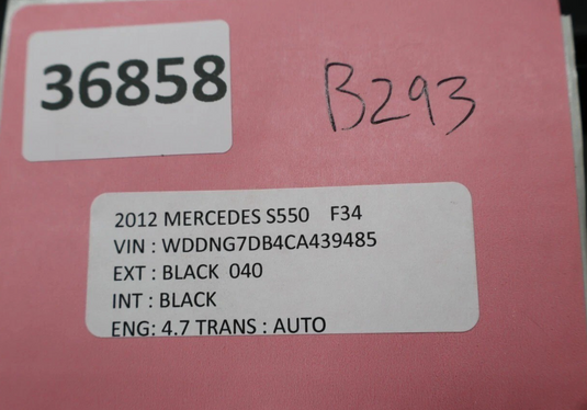 07-13 Mercedes S550 S63 AMG W221 Rear Left Driver Door Control Module ECU Oem
