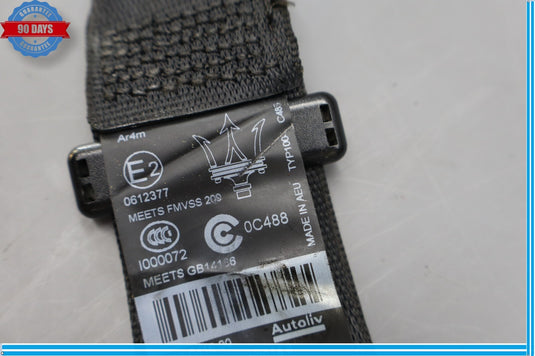 14-17 Maserati Ghibli Rear Left Side Seatbelt Seat Belt Retractor Black Oem