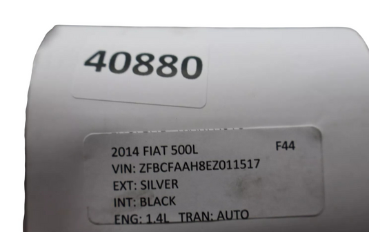 14-19 Fiat 500L Front Left Driver Side Fender Cover Panel Assembly Silver Oem