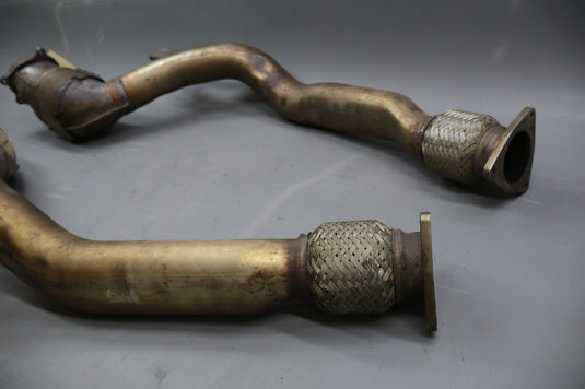 03-13 Bentley Continental GTC Exhaust Downpipe Left & Right Side Set OEM