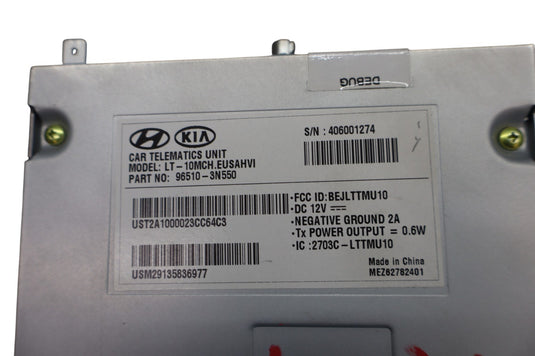 14-16 Hyundai Equus Telematics Communication Control Module ECM 96510-3N550 Oem