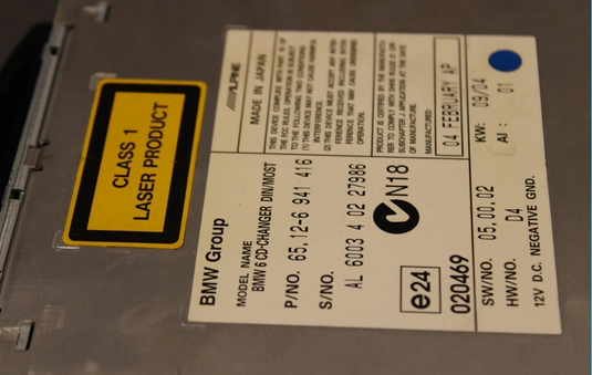 04-10 BMW 645Ci Center Audio Radio CD Changer Magazine Assembly 65129131850 Oem