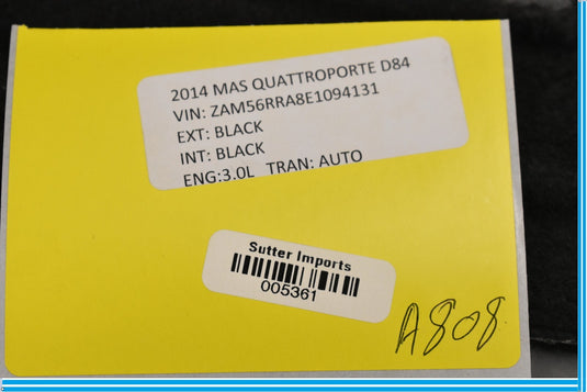14-18 Maserati Quattroporte Floor Carpet Access Panel Trim Cover Mat Oem