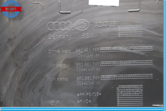 12-18 Audi A6 Front Left Driver Side Seat Back Panel Trim Cover Oem