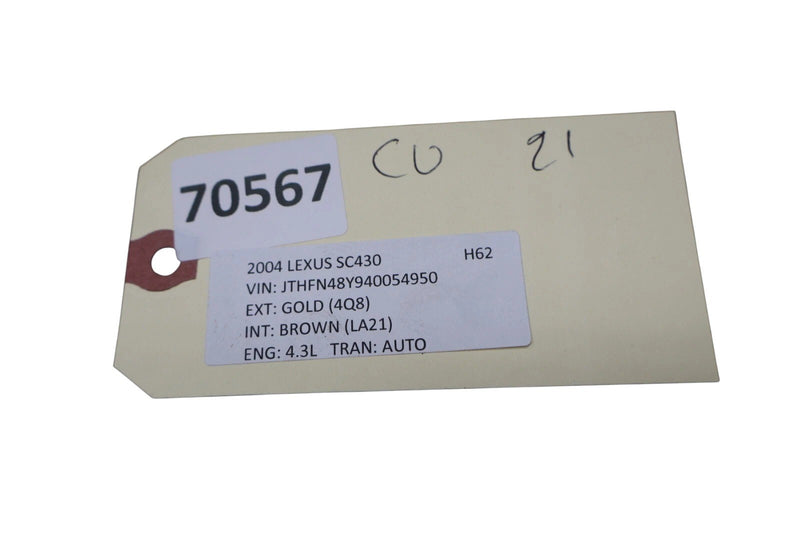 Load image into Gallery viewer, 02-05 Lexus SC430 Front Right Passenger Side Upper Seat Cushion Leather Oem
