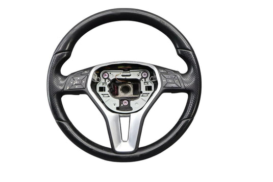 12-18 Mercedes W204 C300 SLK250 CLS550 AMG Steering Wheel Flat Bottom Black Oem