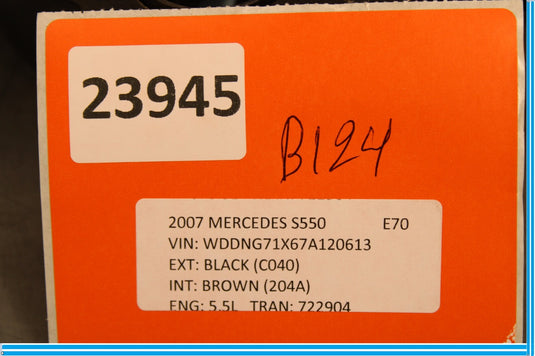 07-13 Mercedes S550 S600 W221 Rear Left Door Audio Speaker 2218203702 Oem