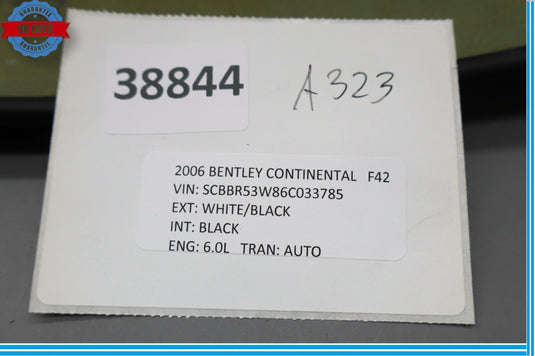06-12 Bentley Continental Flying Spur Front Right Seat Cover Back Trim Panel Oem