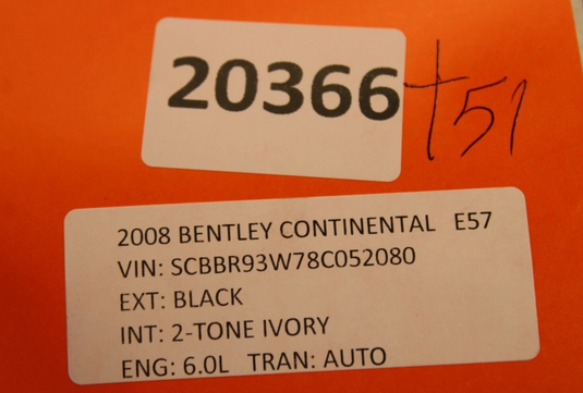 06-12 Bentley Continental Rear Left Side C Pillar Cover Trim Panel 3W5867927 Oem