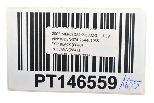 00-06 Mercedes W220 S55 AMG Rear Left Keyless Go Exterior Door Handle Black OEM