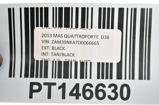 04-13 Maserati Quattroporte M139 Engine Motor Cover Panel Trim 67065000 Oem
