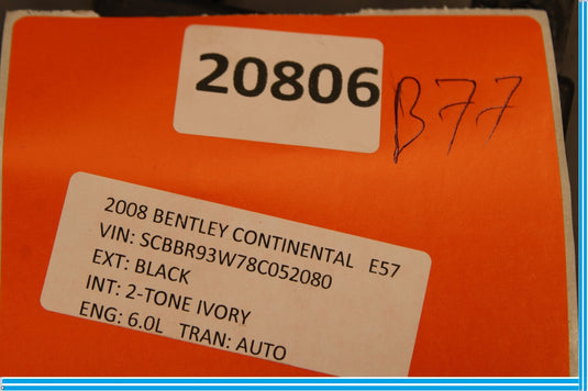 03-12 Bentley Continental Keyless Go Control Module Antenna Sensor Oem