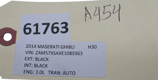 14-20 Maserati Ghibli Front Left Driver Side Door Window Corner Trim Panel Oem