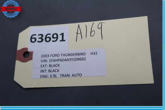 02-05 Ford Thunderbird Left Driver Side Seat Belt Seatbelt Buckle Black Oem
