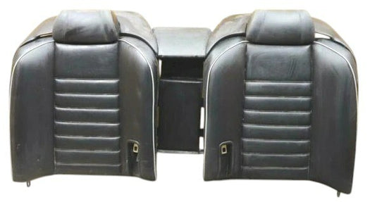 91 Bentley Turbo R Rear Left & Right Black Leather Seat Cushion Assembly Oem