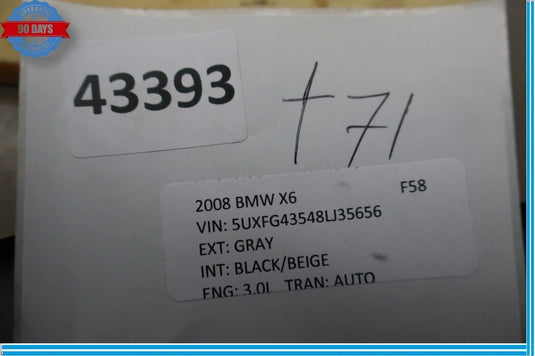 08-14 BMW X5 E70 X6 Rear Tailgate Trunk Boot Lid Upper Cover Trim Oem