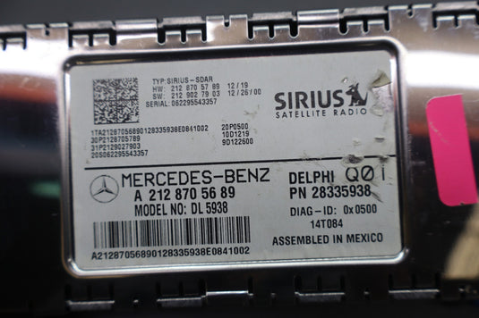 14-17 Mercedes B Electric W242 W246 B250e Satellite Radio Control Module Oem