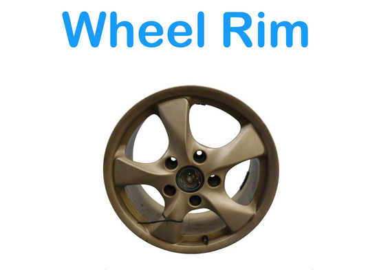 01-02 Porsche Boxster 986 Rear Alloy Wheel Rim Disc 17x8.5 17" R17 Silver Oem