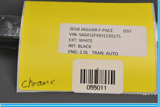18-20 Jaguar E-Pace Front Right Door Upper Window Trim Strip Oem