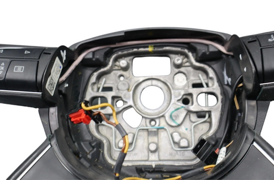 12-18 Audi A6 4 Spoke Steering Wheel W/ Control Switches Black Oem