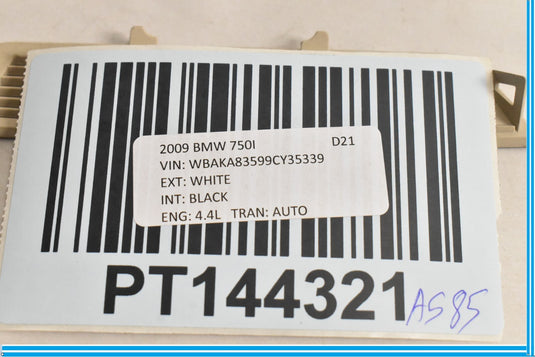 09-15 BMW 750Li 750i F01 F02 Overhead Control Trim Piece Vent Sensor Oem